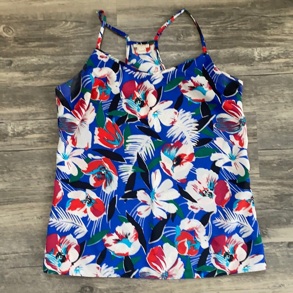 J. Crew Floral Racerback Top